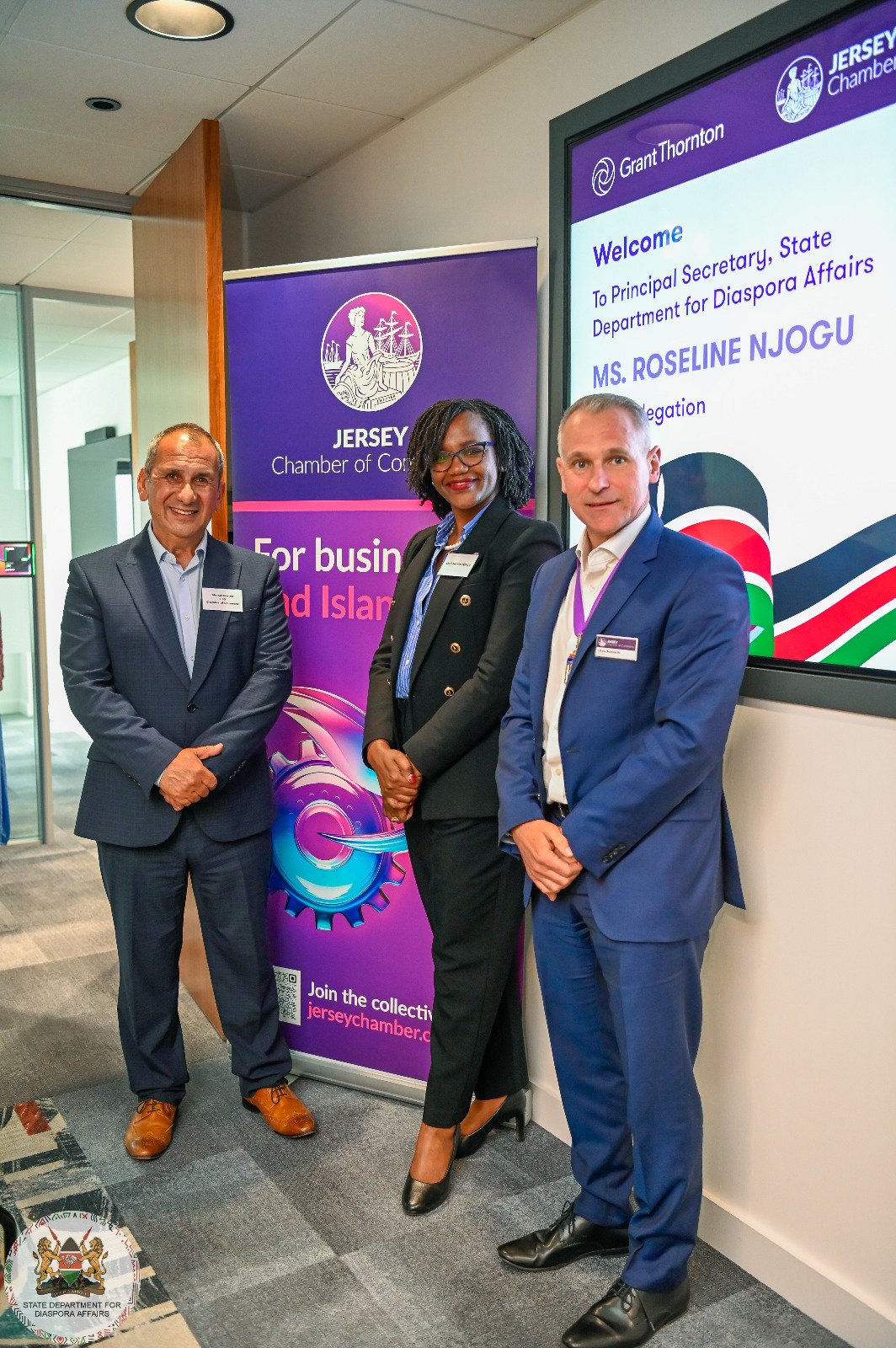 STRATEGIC DISCOURSE WITH THE JERSEY CHAMBER OF COMMERCE, OPPORTUNITIES FOR KENYANS TOP OF THE AGENDA