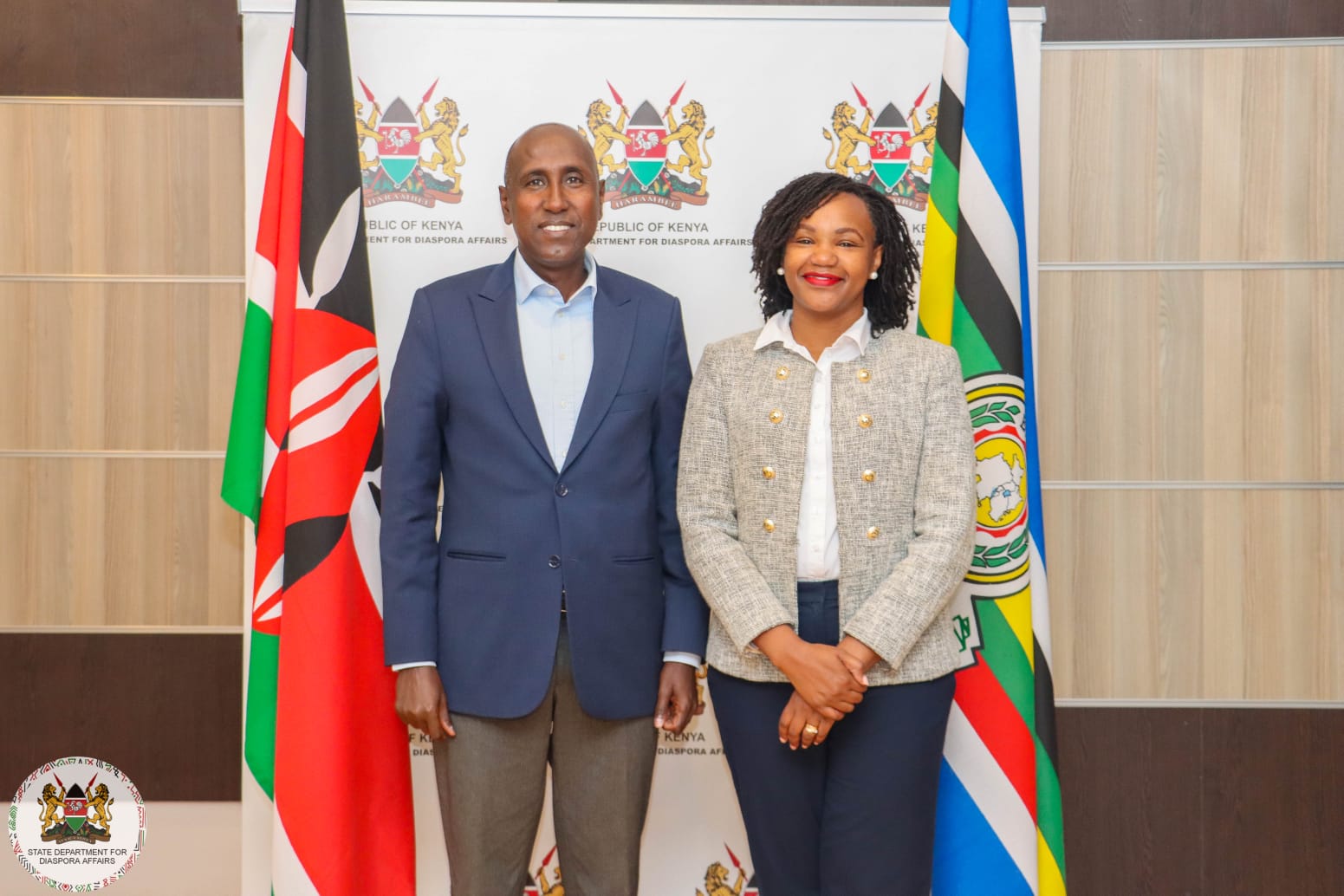 AMB. NUR, KENYA’S ENVOY TO QATAR, PAYS A COURTESY VISIT TO PS NJOGU
