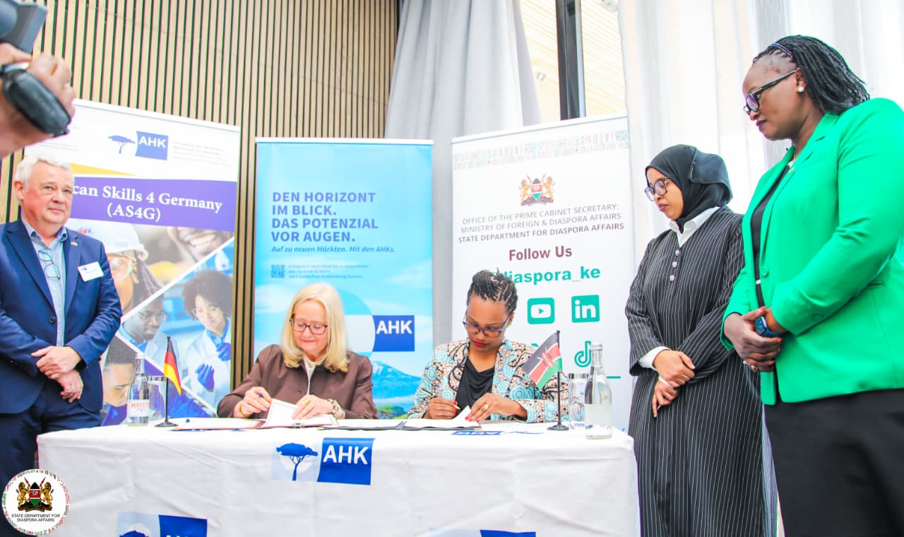 THE GOVERNMENT OF KENYA SIGNS MoU WITH AHK SERVICES EASTERN AFRICA LTD ON TALENT AND SKILLS MOBILITY